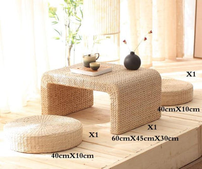 Handmade straw woven furniture - Rare Home Plants