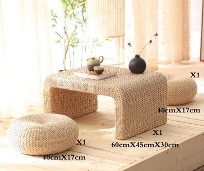 Handmade straw woven furniture - Rare Home Plants