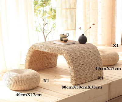 Handmade straw woven furniture - Rare Home Plants